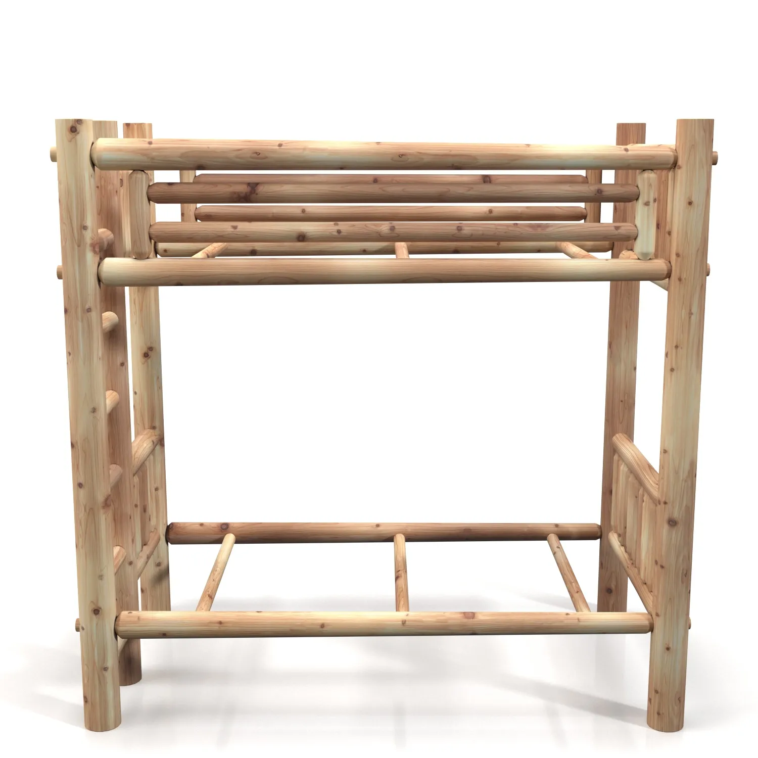 Twin Over Twin Bunk Bed PBR 3D Model_04